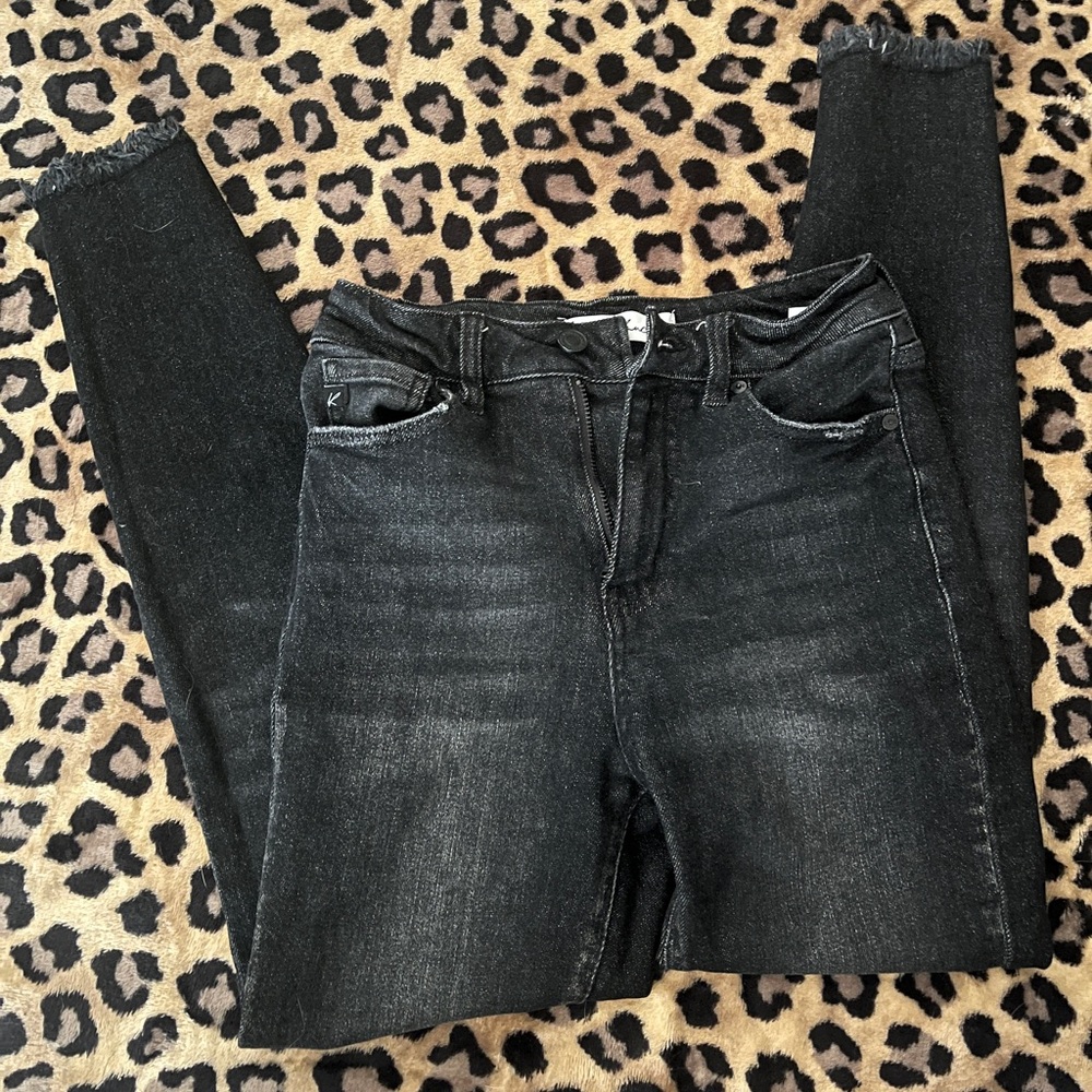KanCan Black Ankle Cropped Jeans Modern Stretch